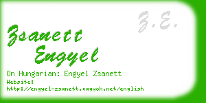 zsanett engyel business card